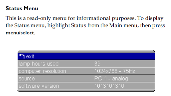 TLPLT3 Lamp START MENU